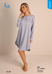 CAMICIA NOTTE DONNA M/L 5092 Tellini S.r.l. Ingrosso Abbigliamento